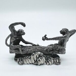 VTG Royal‎ Selangor Pewter Monkey Business Card Holder Desk Accessory Figurine